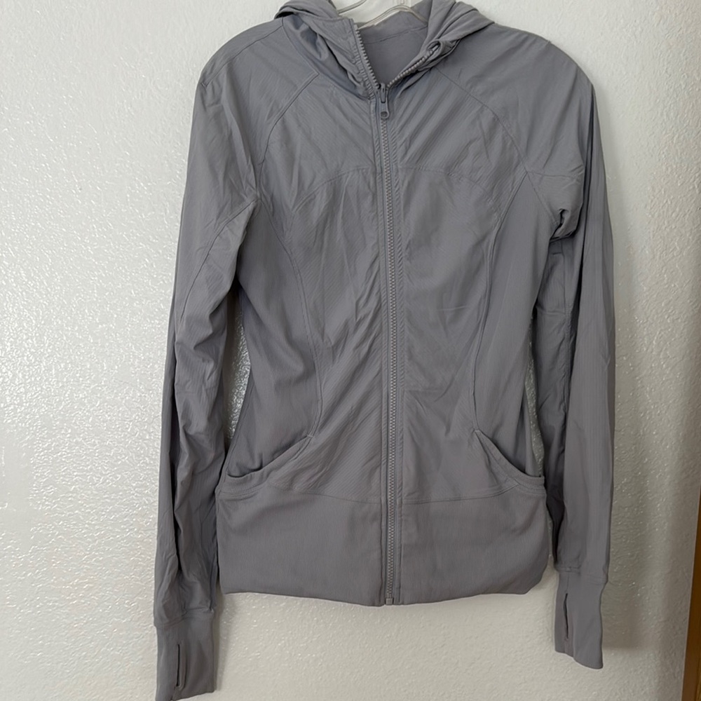 Like new Lulumoon Gray Hooded Jacket